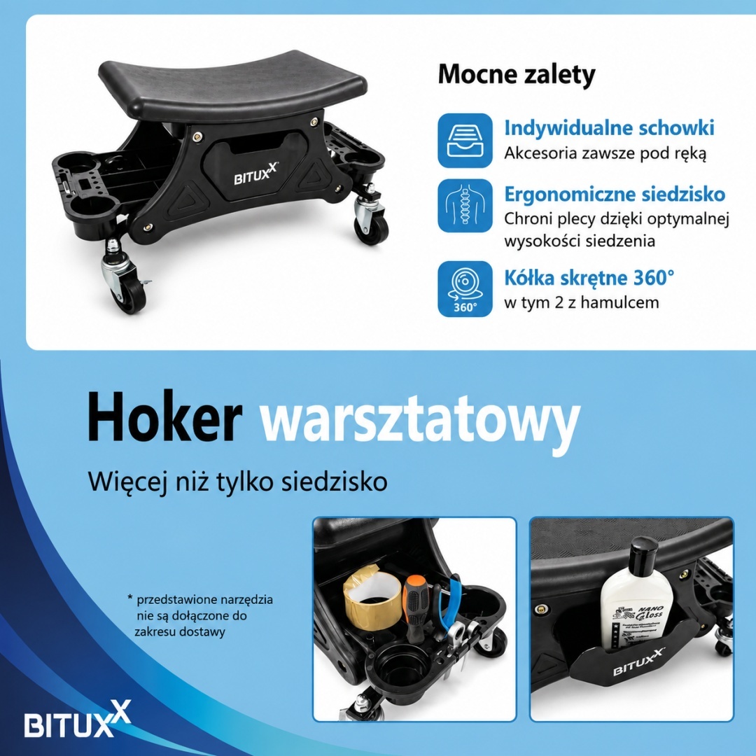 Dílenská stolička taburet organizér mobilní stabilní MS20005